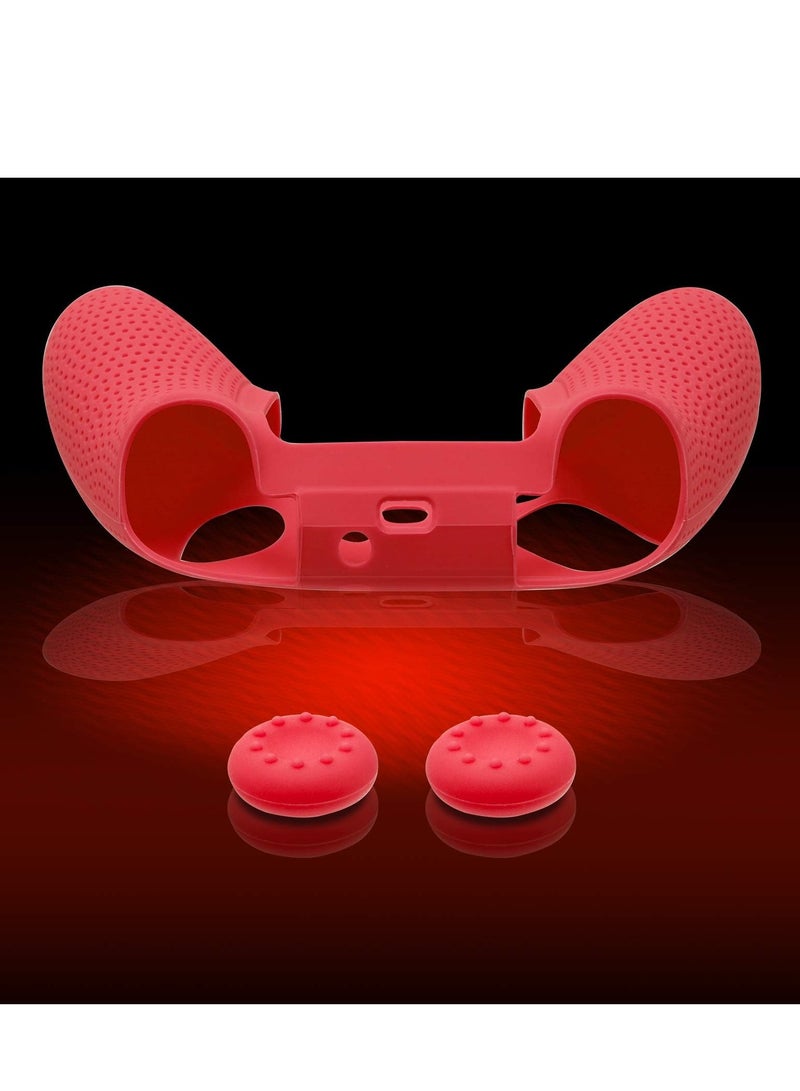 Silicone Case for Xbox Series S/X, Protective Case for Xbox Series S/X with Thumb Grips, Controller Shell for Xbox Series S/X Red