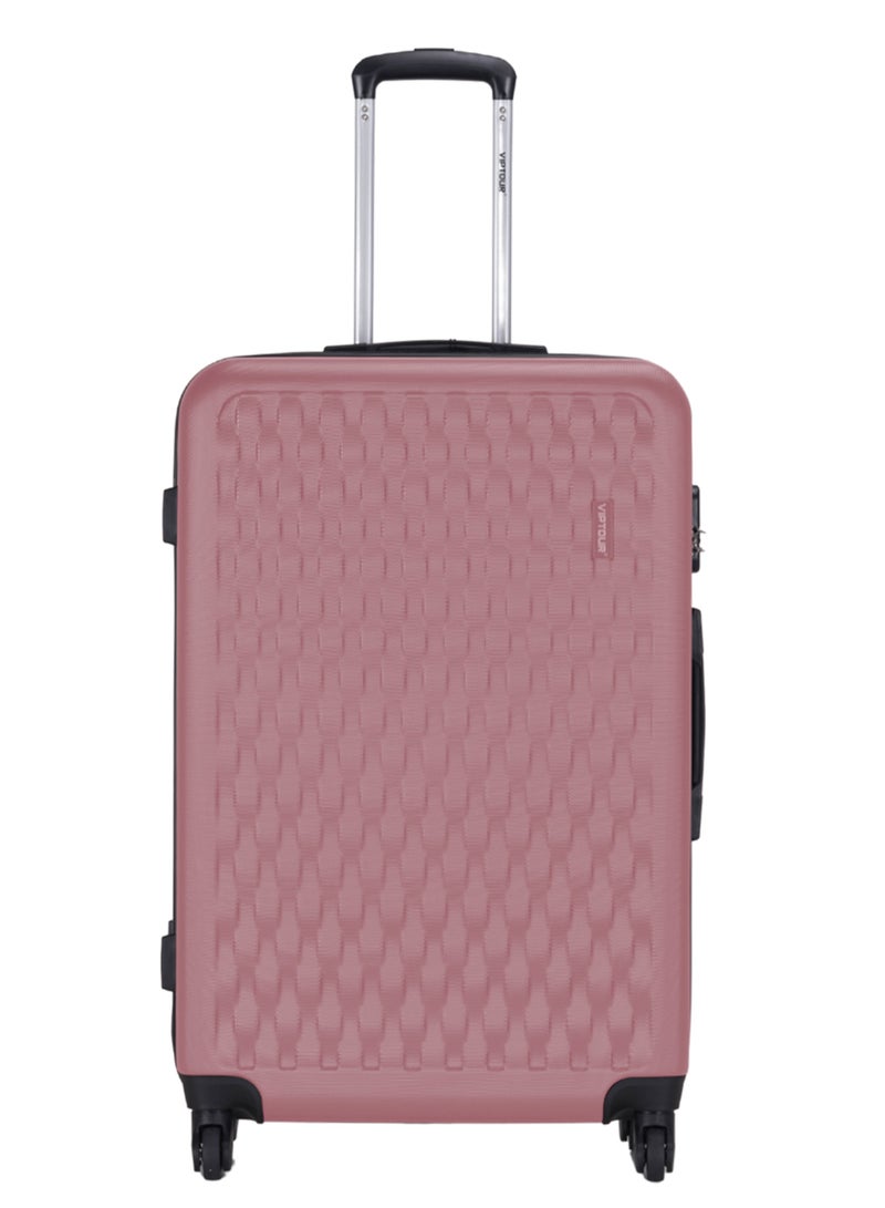 ABS Hardside 3-Piece Trolley Luggage Set Spinner Wheels With Number Lock 20,24,28 Rose Pink