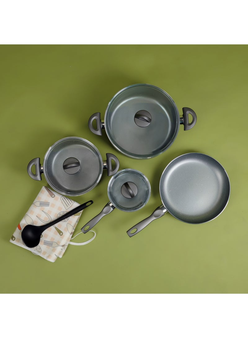 DelCasa 9pcs Smart Cookware Set Granite Coated DC2160