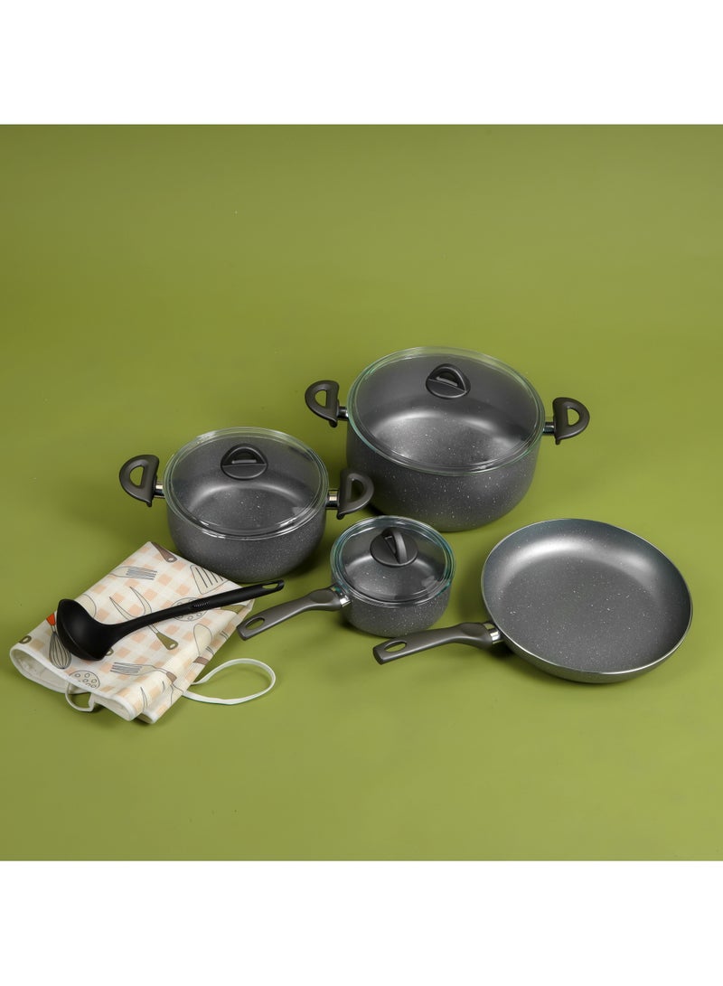 DelCasa 9pcs Smart Cookware Set Granite Coated DC2160