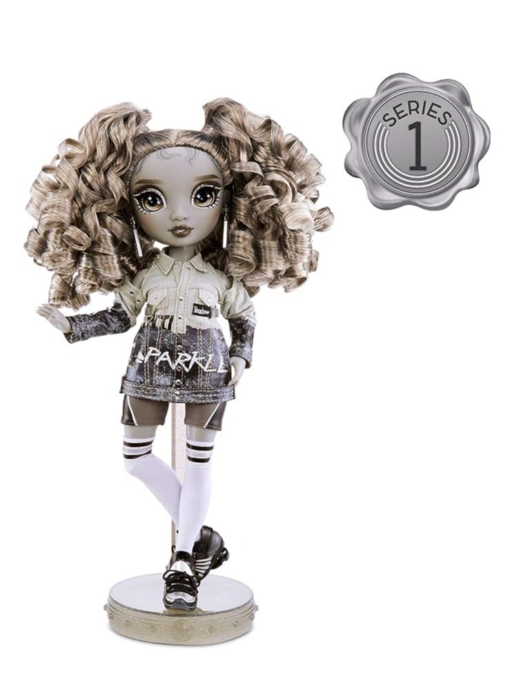 Shadow S1 Nicole Steel Grayscale | 11 inch Fashion Doll | 2 Titanium Designer Outfits to Mix & Match with Accessories | Material : Plastic