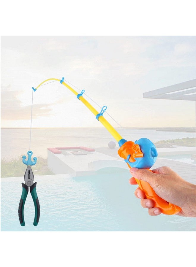 3 Pcs Fishing Rod Pole Pool Toy Magnetic Fishing Game For Toddler Kids Baby Bath Toy Educational Learning Toys Bathtime Toys For Boys Plastic Floating Fish Fishing Pool Toy For Kids