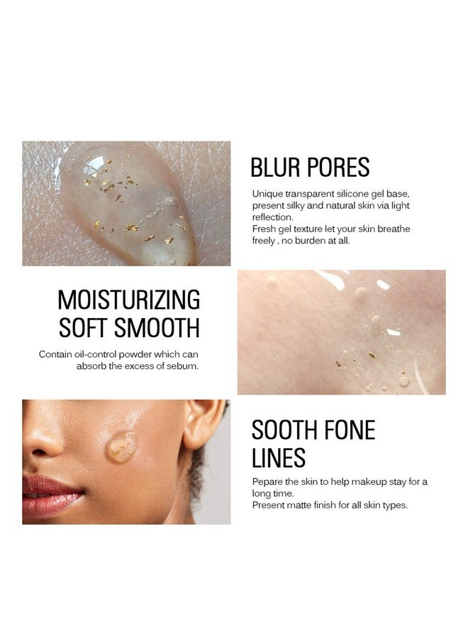 3Pcs Face Makeup Primer Set Big Pores Minimizer Perfect Cover Matte Blur Pore Eraser Filler Smooth Fine Lines Wrikles Makeup Base Foundation Primer Gold Foil Infused (6Ml/0.2Fl Ozpack Of 3)