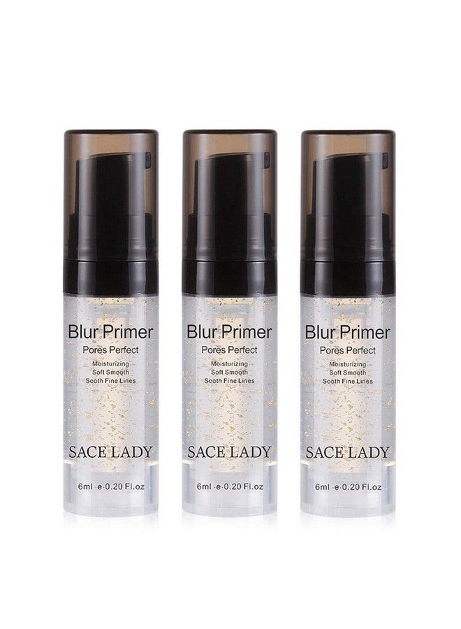 3Pcs Face Makeup Primer Set Big Pores Minimizer Perfect Cover Matte Blur Pore Eraser Filler Smooth Fine Lines Wrikles Makeup Base Foundation Primer Gold Foil Infused (6Ml/0.2Fl Ozpack Of 3)
