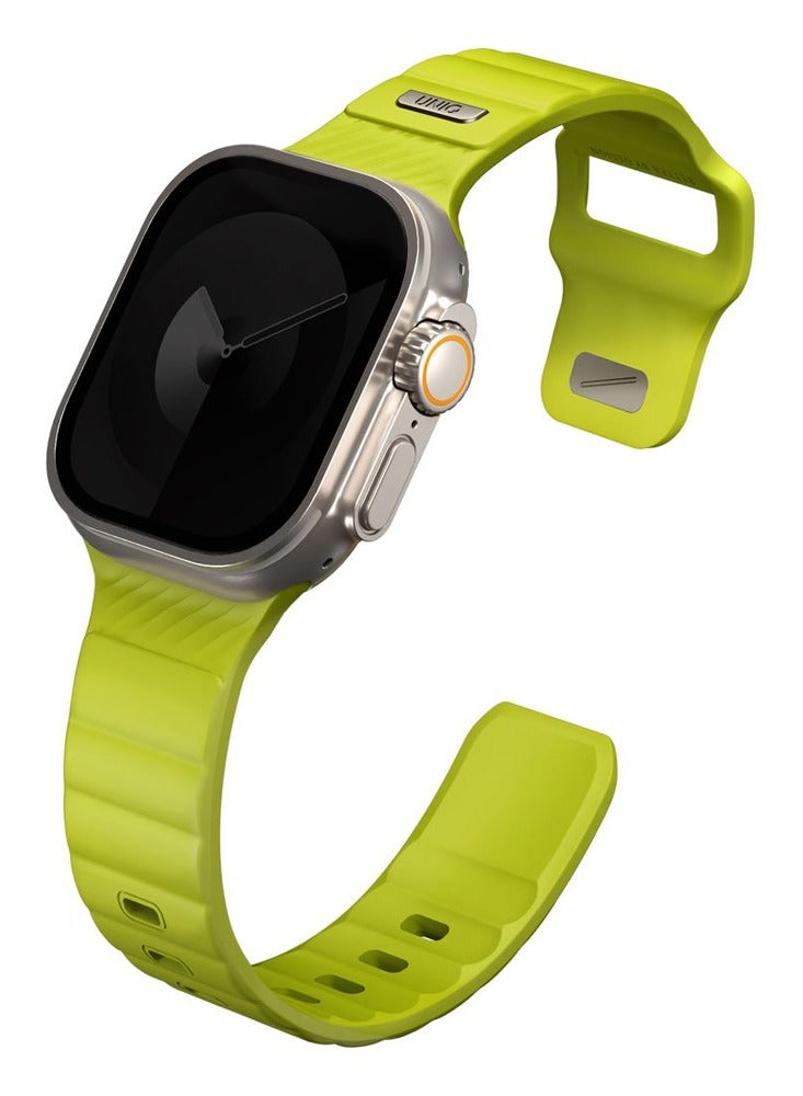 Stride Fkm Rubber Apple Watch Strap 49/45/44/42mm - Lime Green