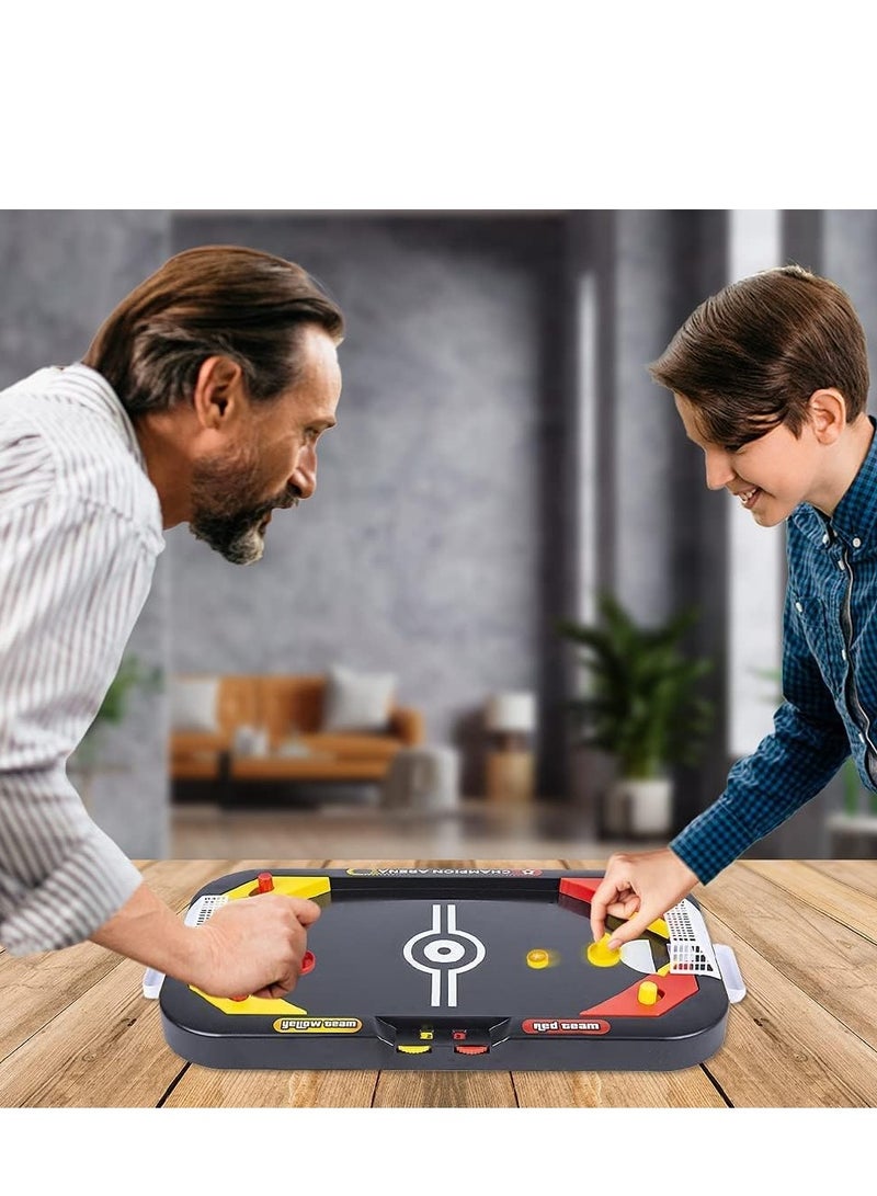 2 in 1 Sports Tabletop Game for Kids Soccer and Hockey Table Game for Indoor Fun Includes Pucks Balls and Strikers Fits on Table or Floor for Hours of ActionPacked Play