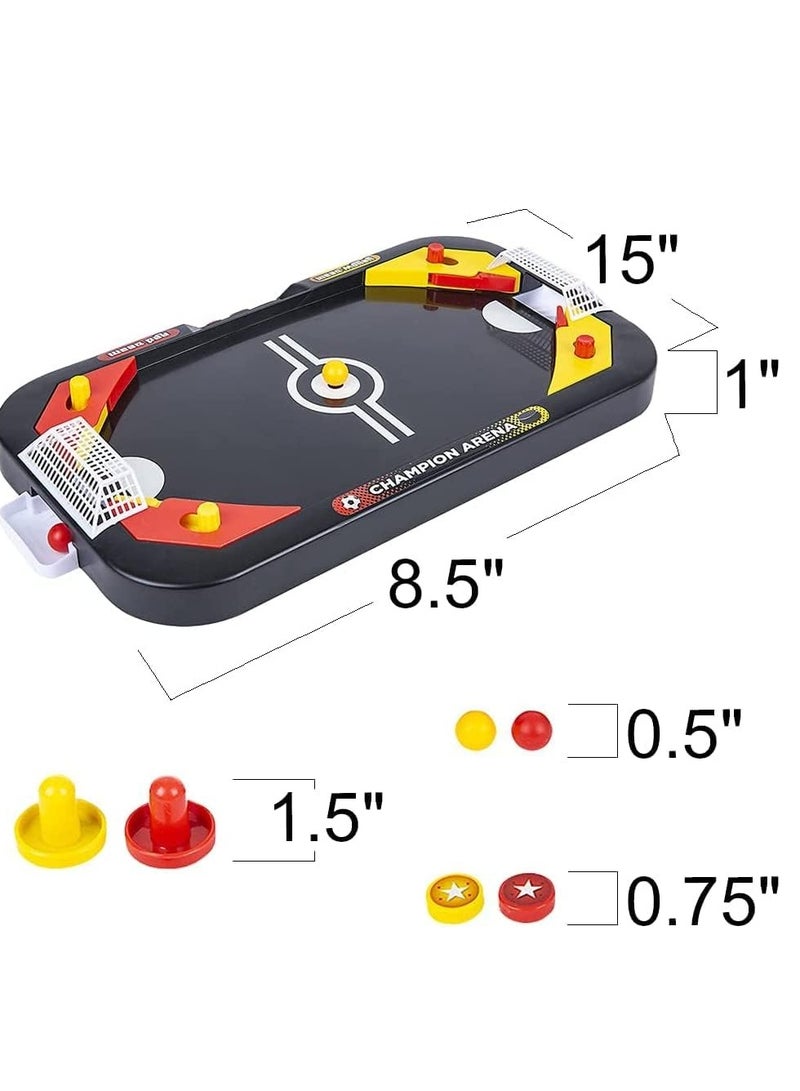 2 in 1 Sports Tabletop Game for Kids Soccer and Hockey Table Game for Indoor Fun Includes Pucks Balls and Strikers Fits on Table or Floor for Hours of ActionPacked Play