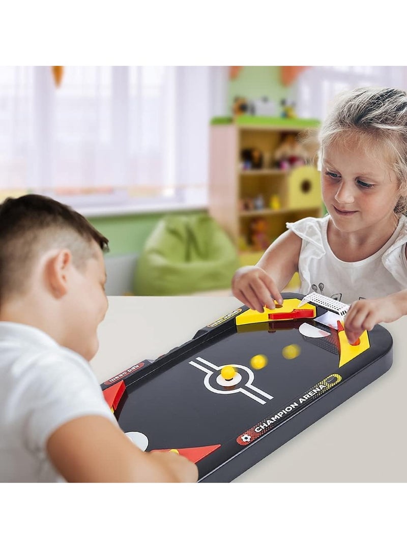 2 in 1 Sports Tabletop Game for Kids Soccer and Hockey Table Game for Indoor Fun Includes Pucks Balls and Strikers Fits on Table or Floor for Hours of ActionPacked Play