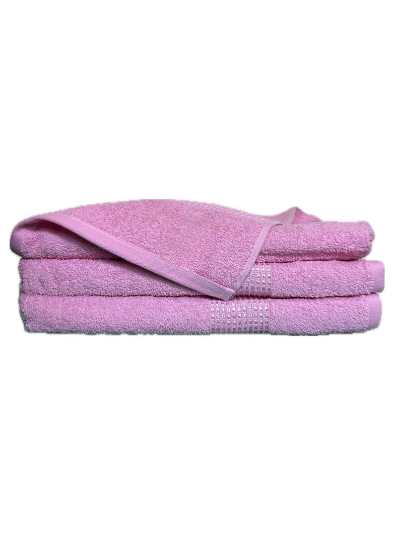 Bath Towels 100% Cotton Ultra Soft, Super Absorbent, Antibacterial Treatment And Dry Quick 430 GSM Terry, Mini Checks, 70 Cm x 140 Cm