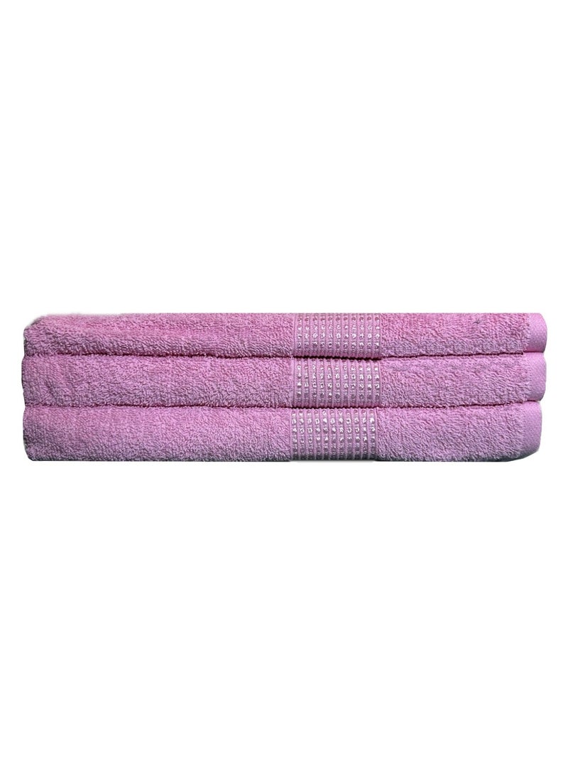 Bath Towels 100% Cotton Ultra Soft, Super Absorbent, Antibacterial Treatment And Dry Quick 430 GSM Terry, Mini Checks, 70 Cm x 140 Cm