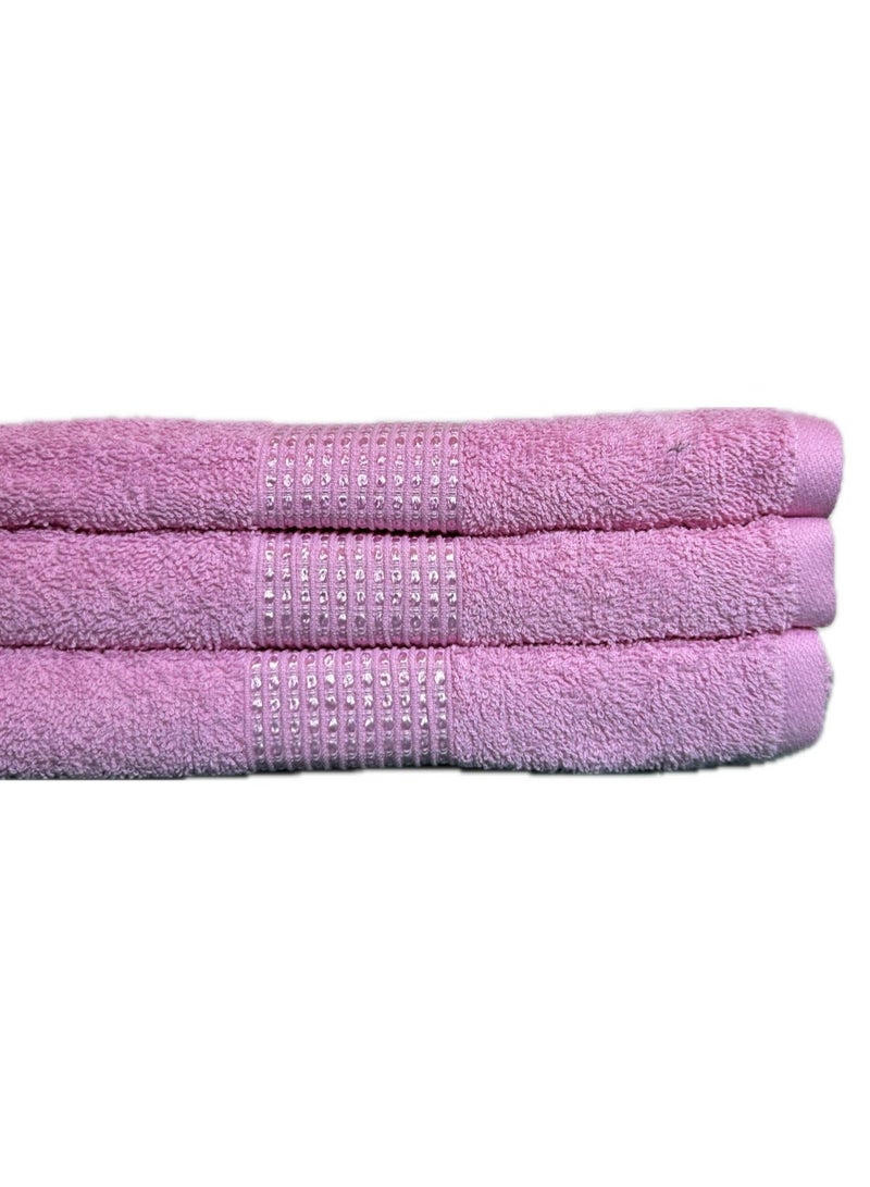 Bath Towels 100% Cotton Ultra Soft, Super Absorbent, Antibacterial Treatment And Dry Quick 430 GSM Terry, Mini Checks, 70 Cm x 140 Cm