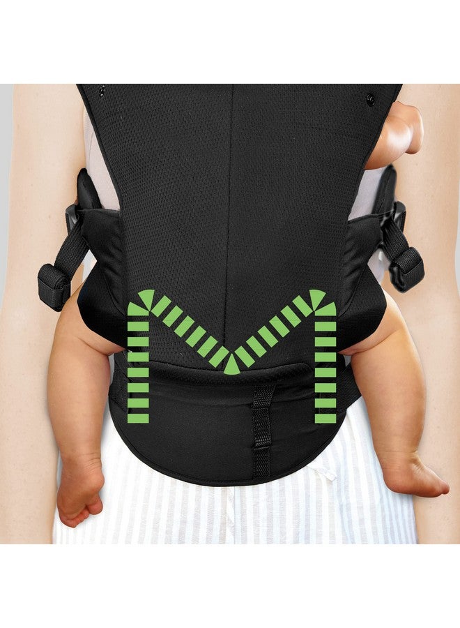 Snugsupport 4In1 Infant Carrier Front And Back Carry Positions Infant Backpack Baby Carrier Newborn To Toddler For Infants 7.533 Lbs. ; Blackblack