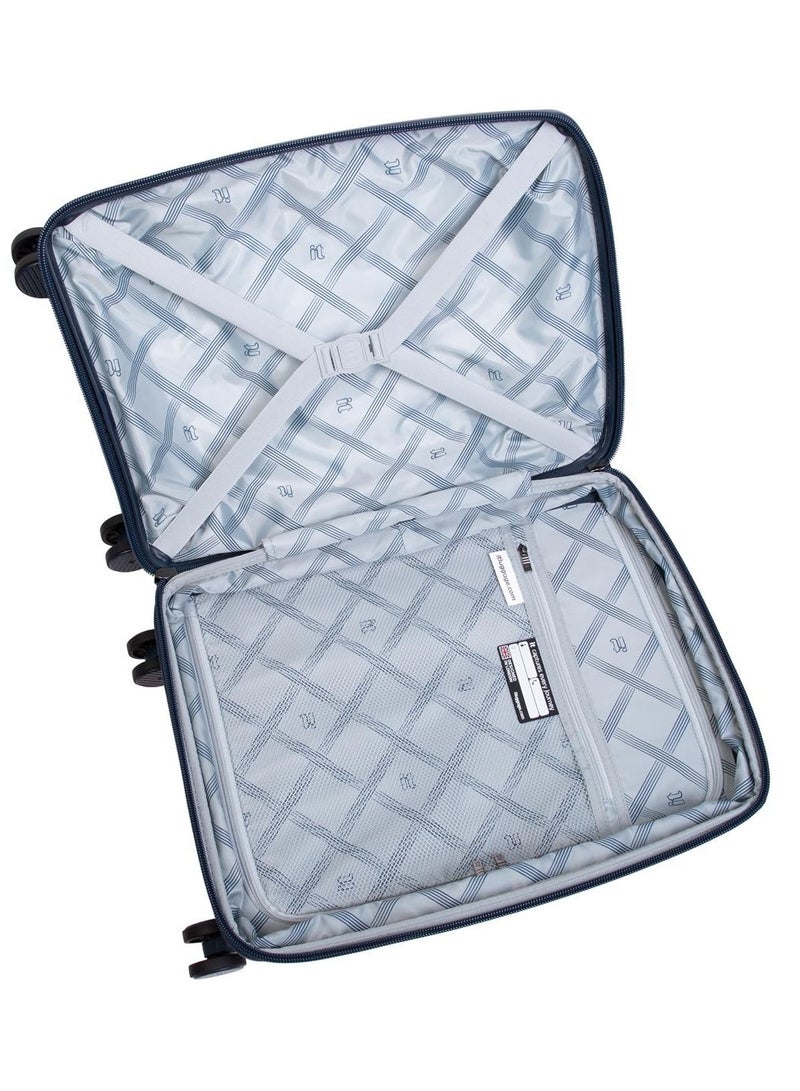 it Luggage Bag Unanimous Set of 3 Pcs, Hard Case Polypropylene (PP) Material, Matching Color Suitcases, 8x360 Degree Spinner Wheels, Expandable Trolley, Telescopic Handle, TSA Lock, Color Dark Blue