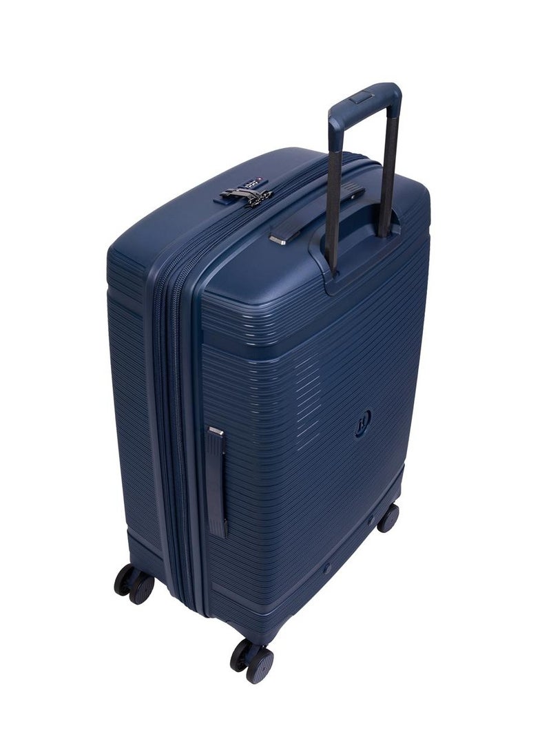 it Luggage Bag Unanimous Set of 3 Pcs, Hard Case Polypropylene (PP) Material, Matching Color Suitcases, 8x360 Degree Spinner Wheels, Expandable Trolley, Telescopic Handle, TSA Lock, Color Dark Blue