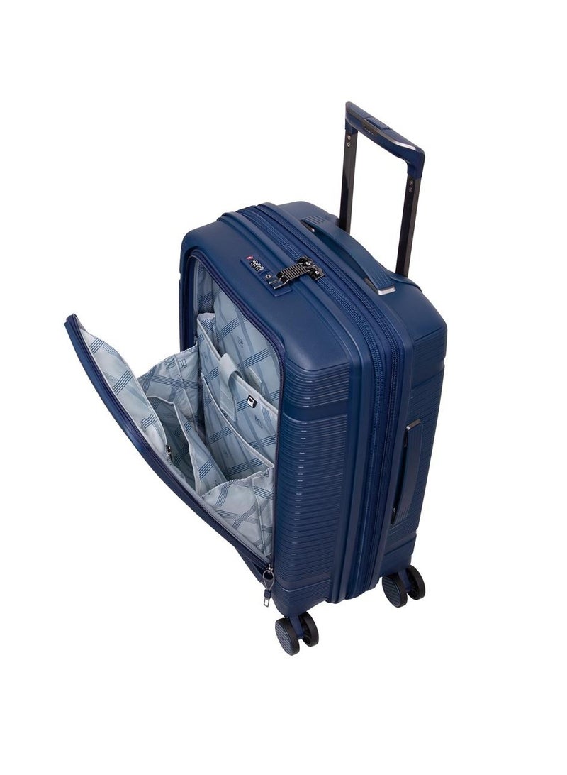 it Luggage Bag Unanimous Set of 3 Pcs, Hard Case Polypropylene (PP) Material, Matching Color Suitcases, 8x360 Degree Spinner Wheels, Expandable Trolley, Telescopic Handle, TSA Lock, Color Dark Blue