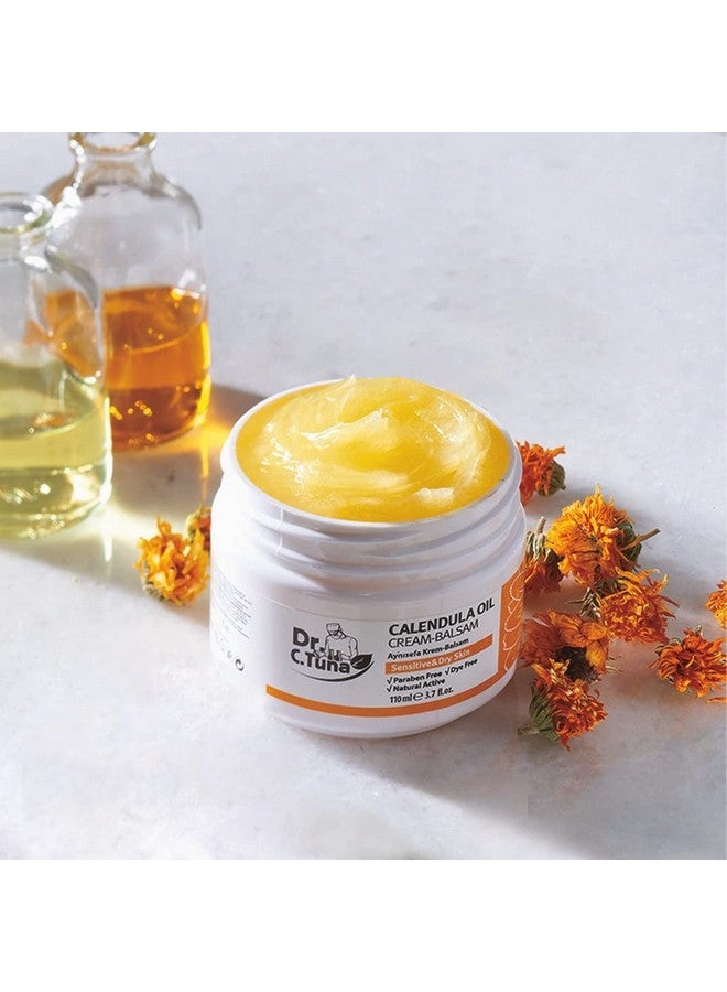 Dr C Tuna Calendula Cream Balsam For Skin Body Pure Natural Skincare Repair And Moisturizer Healing Effects For Dry Skin Plant Rich Protection With Calendula Chamomile 3.4 Fl (Old Package)