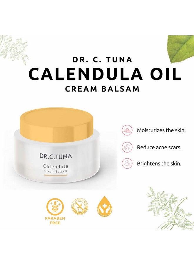 Dr C Tuna Calendula Cream Balsam For Skin Body Pure Natural Skincare Repair And Moisturizer Healing Effects For Dry Skin Plant Rich Protection With Calendula Chamomile 3.4 Fl (Old Package)