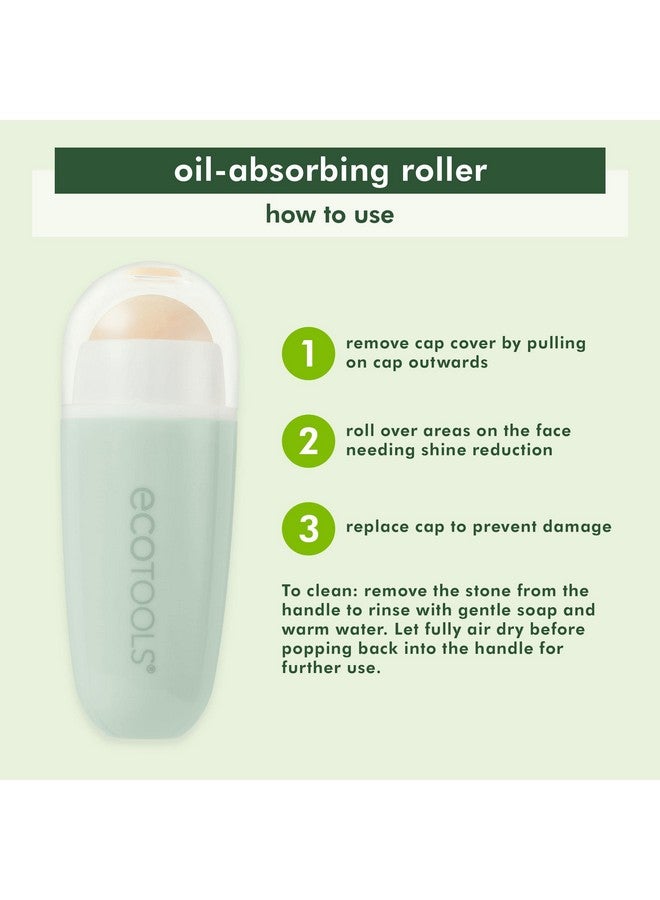 Reusable Shine Control Oil Absorbing Facial Roller Oil Absorbing Volcanic Ash Face Roller For Oily Skin Cruelty Free Facial Skincare Tool Perfect For On The Go 1 Count