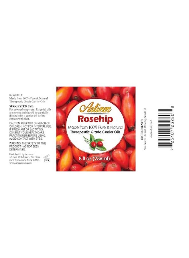 8Oz Rosehip Oil (100% Pure & Natural) Cold Pressed & Harvested From Fresh Roses Bushes & Rose Seed Rose Hip Oil Is Perfect For Your Skin Face Nails Hands