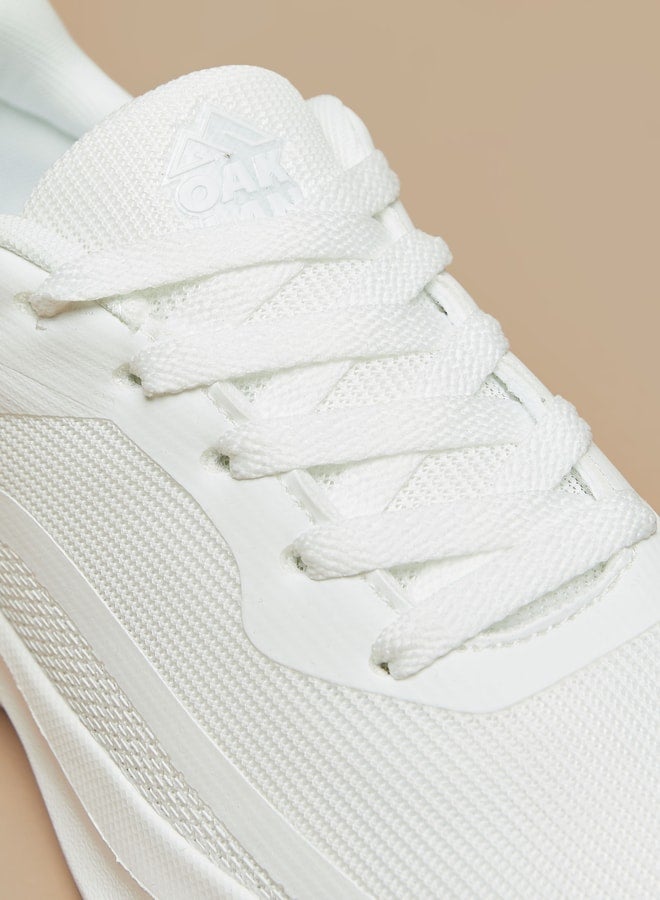 Womens Textured Lace-Up Sports Shoes