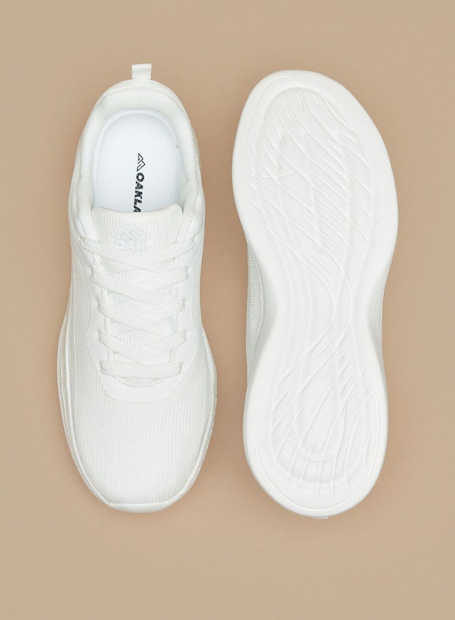 Womens Textured Lace-Up Sports Shoes