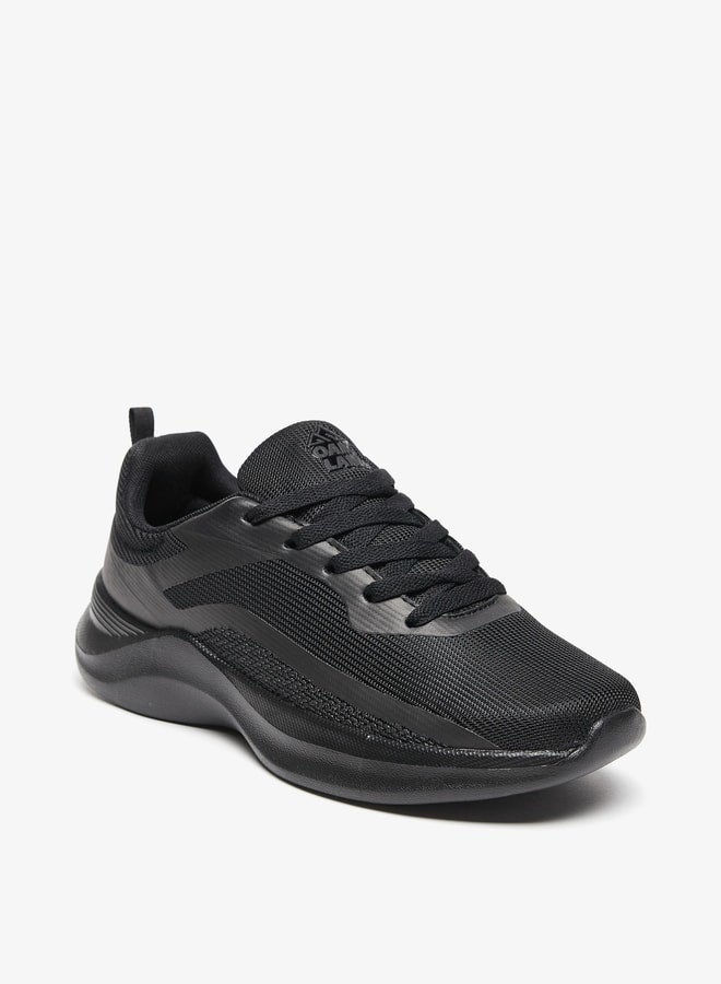 Womens Textured Lace-Up Sports Shoes