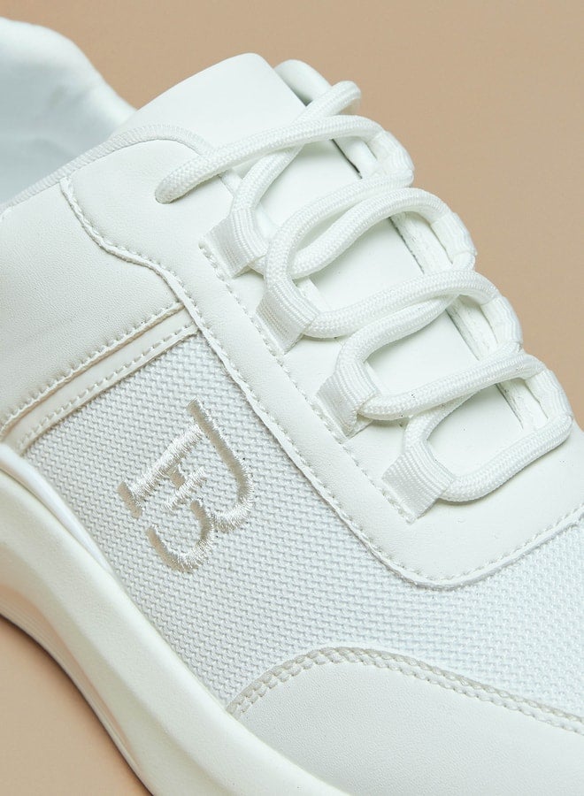 Logo Detail Sneakers with Lace-Up Closure