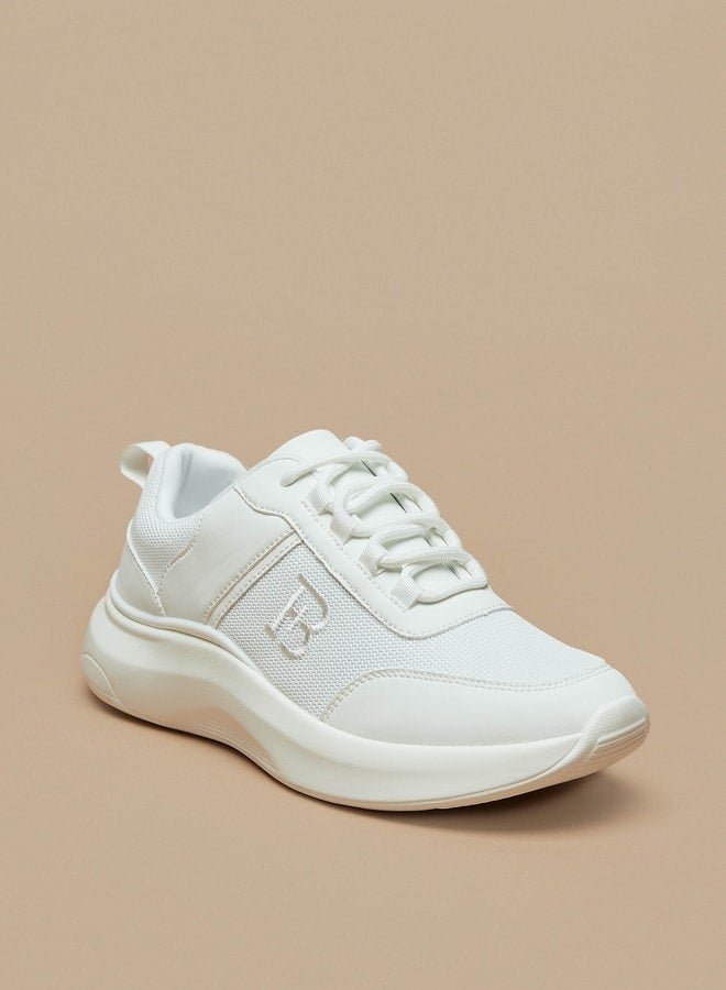 Logo Detail Sneakers with Lace-Up Closure