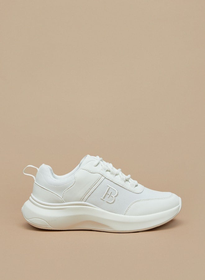 Logo Detail Sneakers with Lace-Up Closure