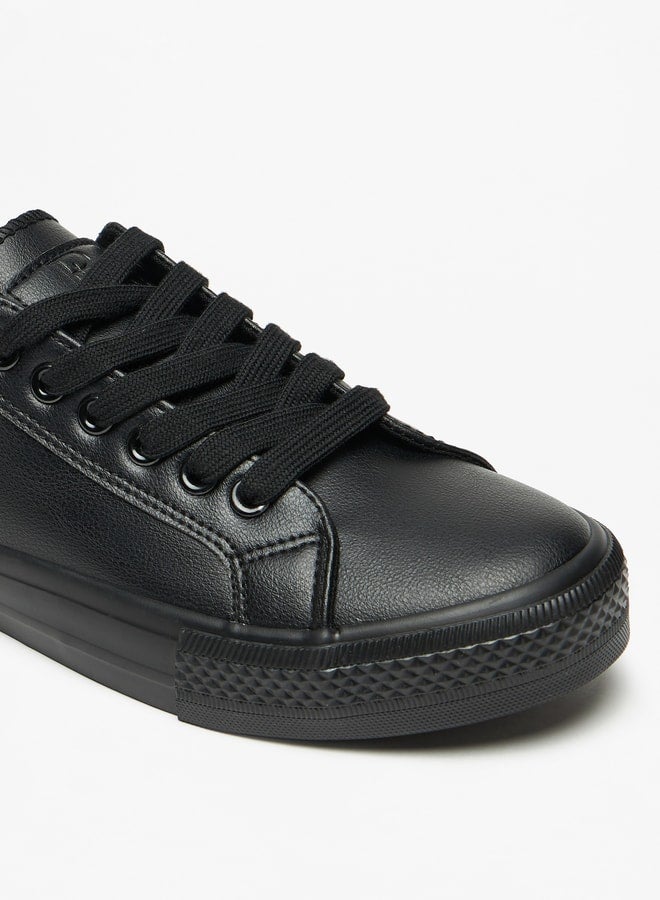 Low Ankle Sneakers with Lace-Up Closure