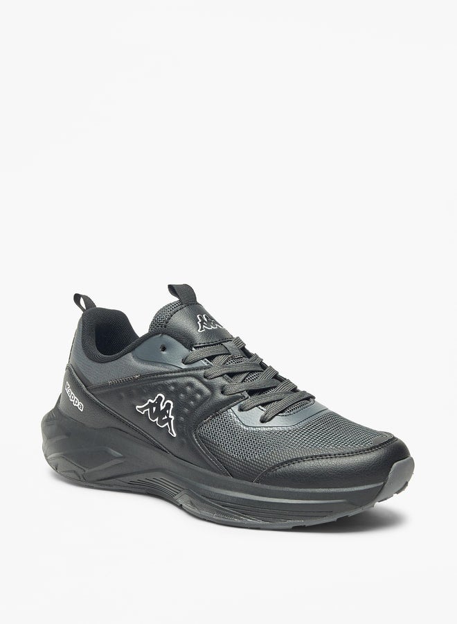 Men's Textured Sports Shoes with Lace-Up Closure