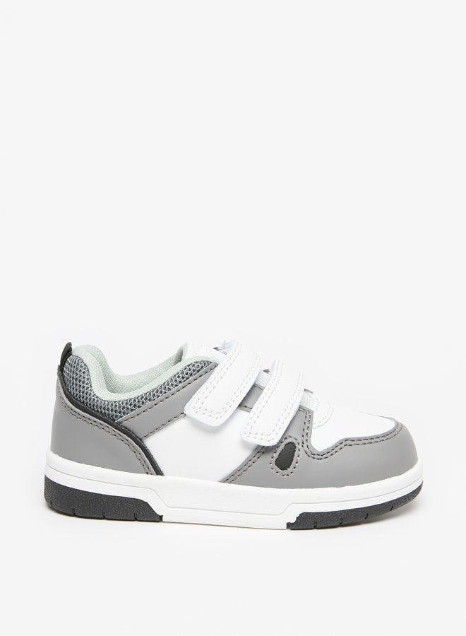 Boys Colourblock Sneakers With Hook And Loop Closure