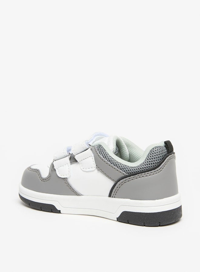 Boys Colourblock Sneakers With Hook And Loop Closure