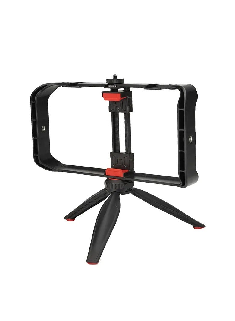 MT33 Mobile Phone Vlogging Filmmaking Cage Stabilizer with Tripod