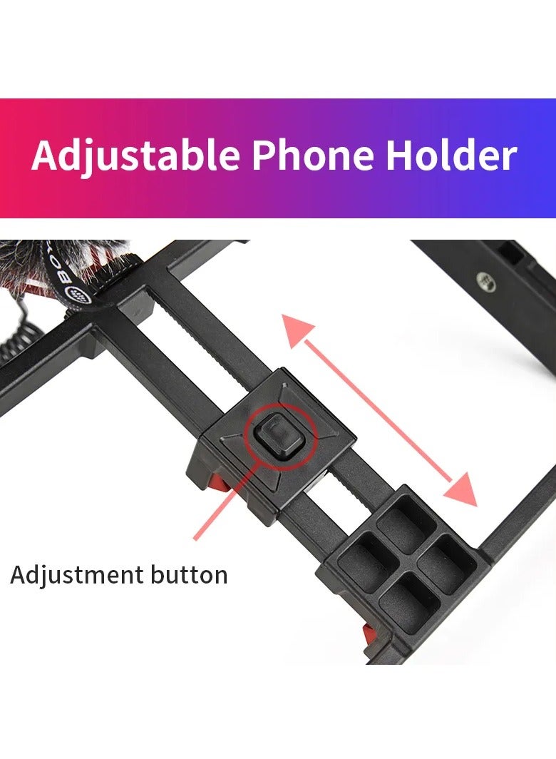 MT33 Mobile Phone Vlogging Filmmaking Cage Stabilizer with Tripod