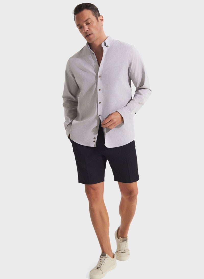 Striped Button Down Regular Fit Shirt Shirt