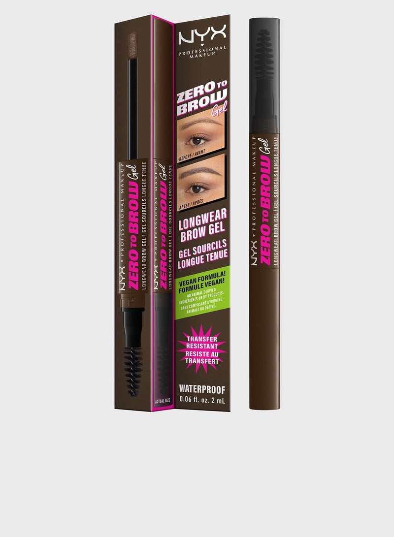 Zero To Brow Longwear Brow Gel - Espresso