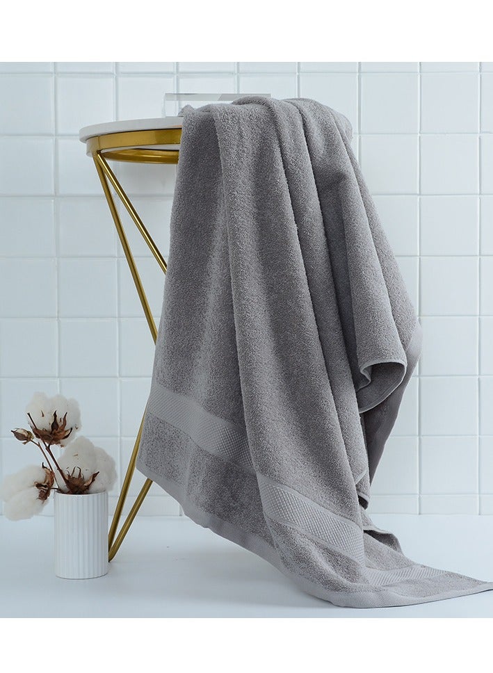 8 Pieces Bath Towel Set, 2 Large Bath Towels 2 Hand Towels 4 Square Towel Cotton Super Absorbent Bathroom Towels(Charcoal)