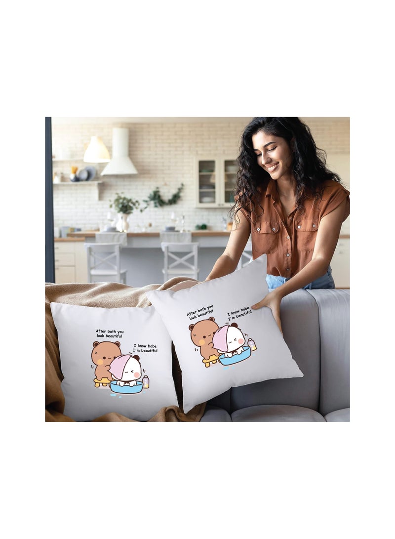 Cushion Cover and Ceramic Mug for Couples - Gift for Boy Friend - Gift for Girl Friend