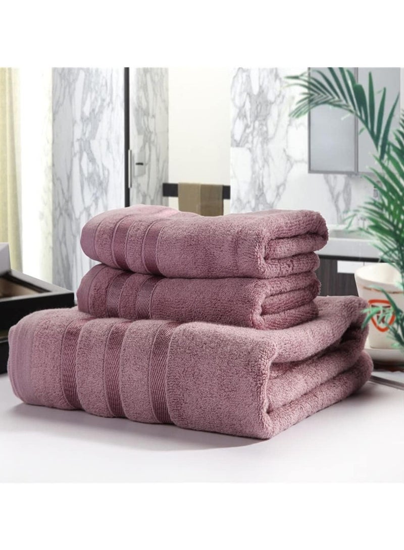 3 Pieces Bath Towel Set, bamboo fiber towel set includes 1 bath towels of 70*140cm, 2 hand towels of 34*75cm,Ultra Soft Towel Set for Bathroom