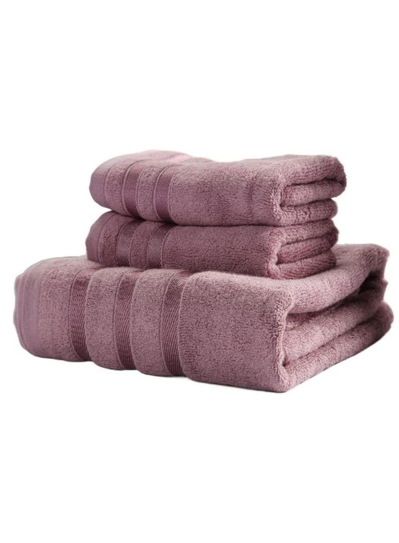 3 Pieces Bath Towel Set, bamboo fiber towel set includes 1 bath towels of 70*140cm, 2 hand towels of 34*75cm,Ultra Soft Towel Set for Bathroom