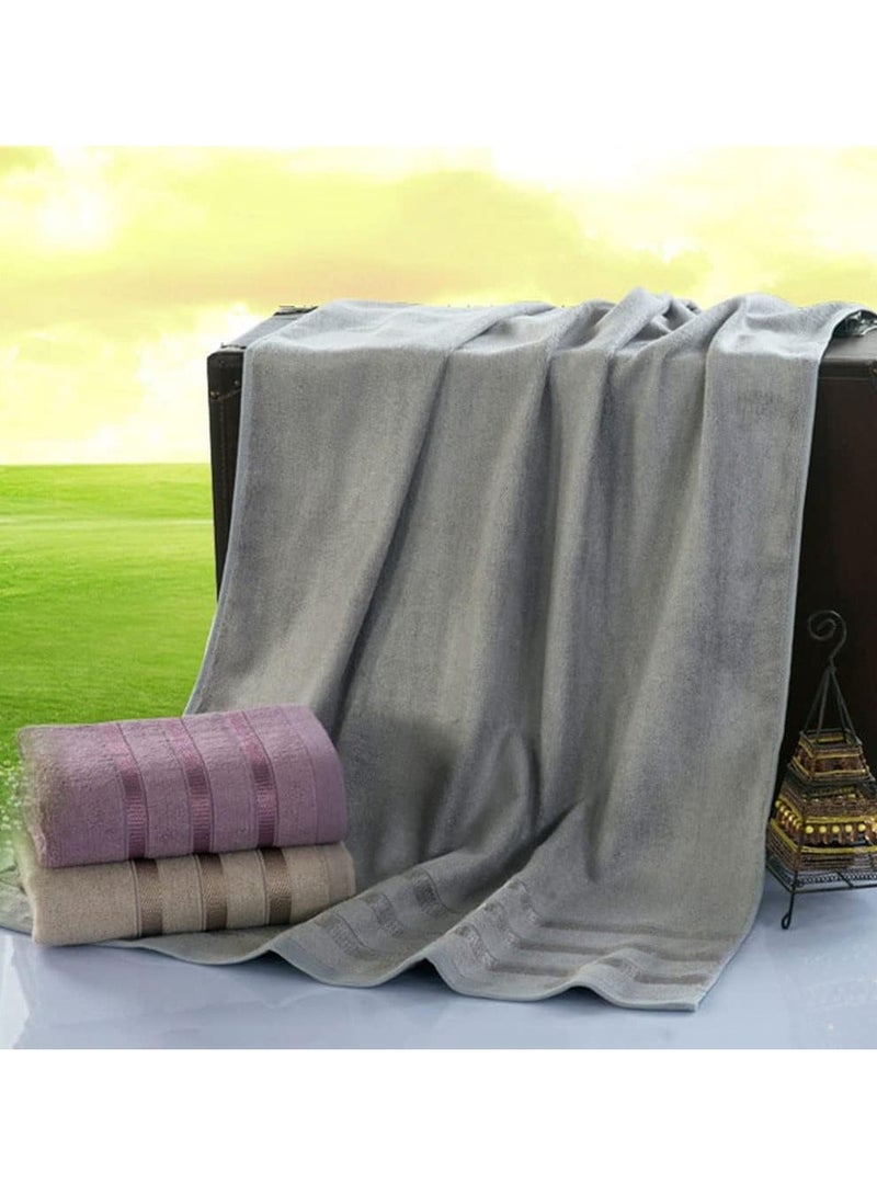 3 Pieces Bath Towel Set, bamboo fiber towel set includes 1 bath towels of 70*140cm, 2 hand towels of 34*75cm,Ultra Soft Towel Set for Bathroom
