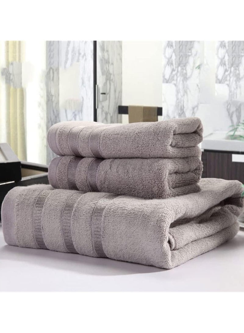 3 Pieces Bath Towel Set, bamboo fiber towel set includes 1 bath towels of 70*140cm, 2 hand towels of 34*75cm,Ultra Soft Towel Set for Bathroom