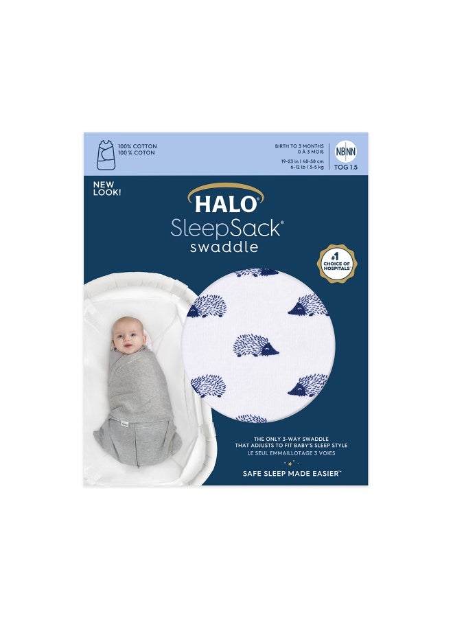 100 Cotton Sleepsack Swaddle 3 Way Adjustable Wearable Blanket Tog 1.5