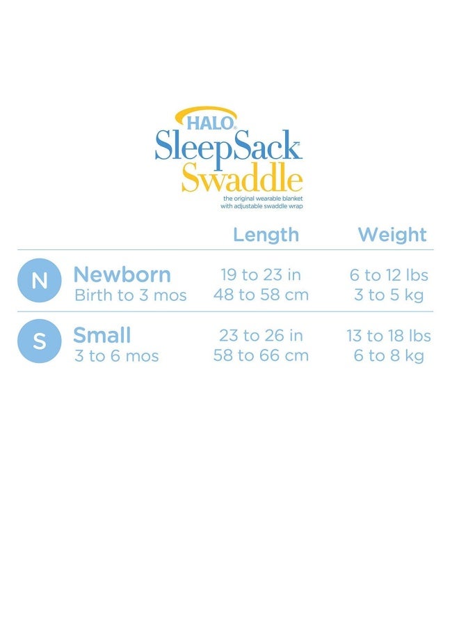 100 Cotton Sleepsack Swaddle 3 Way Adjustable Wearable Blanket Tog 1.5