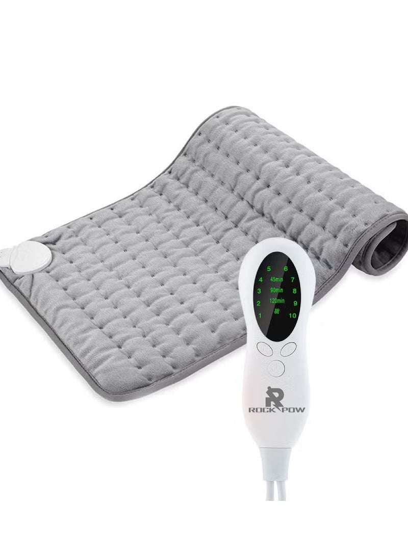 Heating Pad Electric for Pain Relief of Back Neck and Shoulder 10 Electric Temperature Options 4 Timer Settings Auto Shut Off 12 x 24 inches Heated Pad Massager - Heated Massager