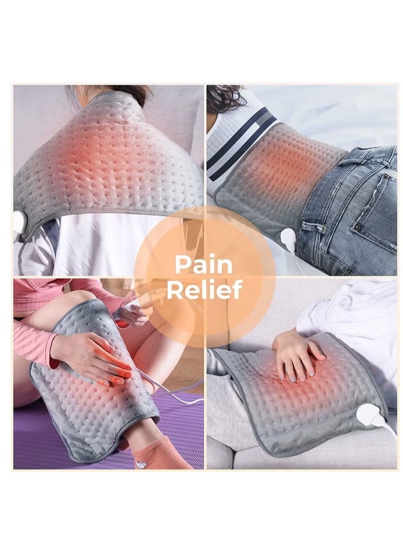 Heating Pad Electric for Pain Relief of Back Neck and Shoulder 10 Electric Temperature Options 4 Timer Settings Auto Shut Off 12 x 24 inches Heated Pad Massager - Heated Massager