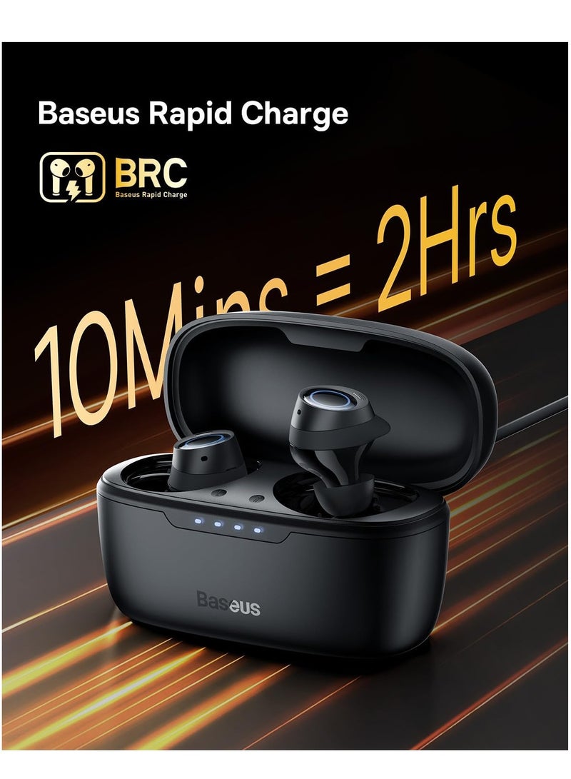 Active Noise Cancelling Wireless Earbuds, Bowie MA10 Reduce Noise by Up To 95%, 140H Battery Life, IPX6 Waterproof, Deeper Bass, 4 ENC Mics, Comfortable Fit, Bluetooth 5.3 Ear Buds Black