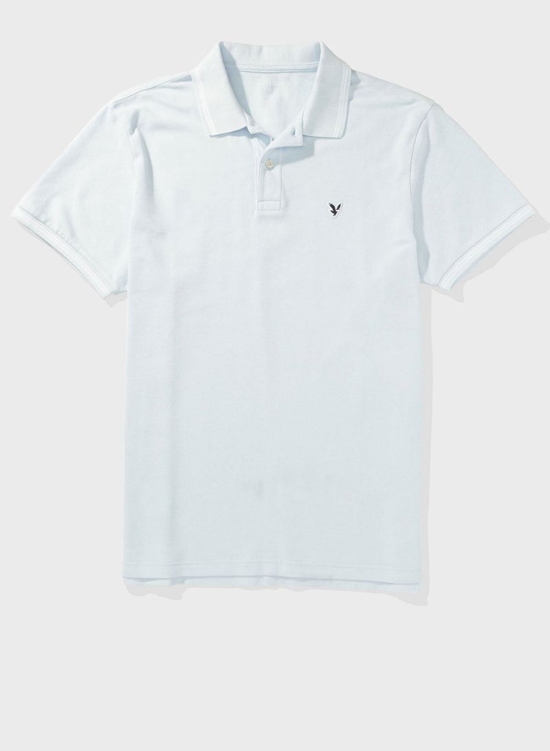 Logo Detail Short Sleeve Polo Shirt