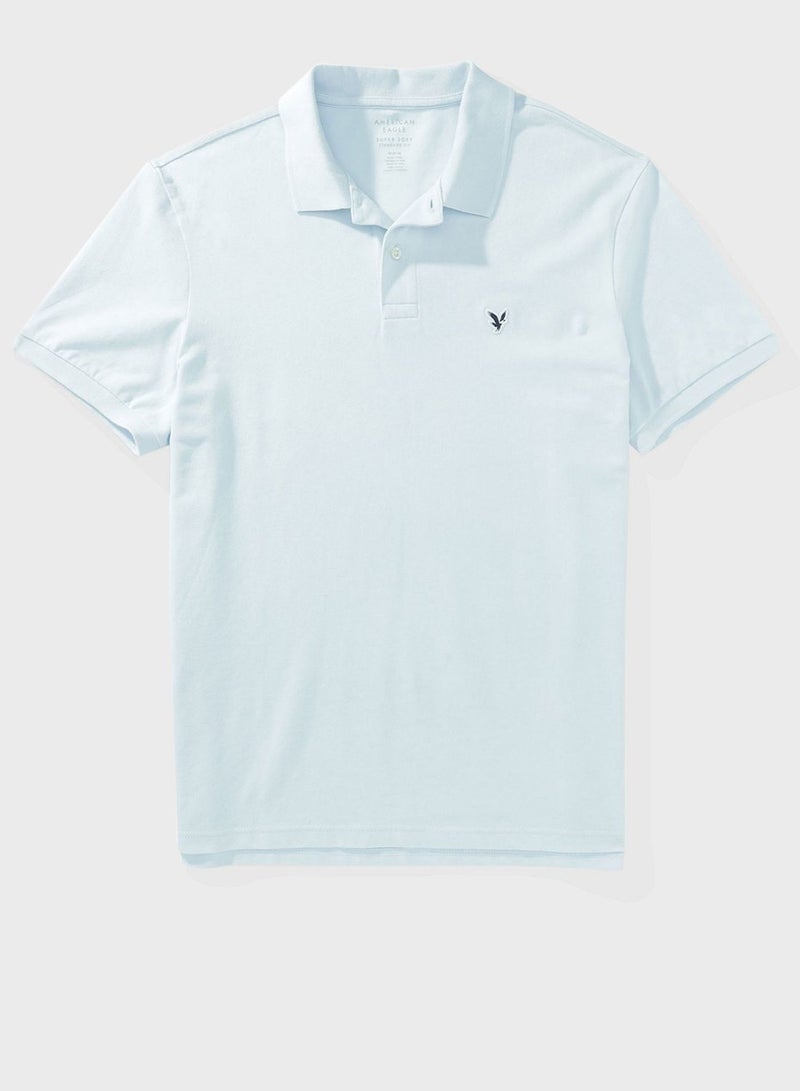 Logo Detail Short Sleeve Polo Shirt